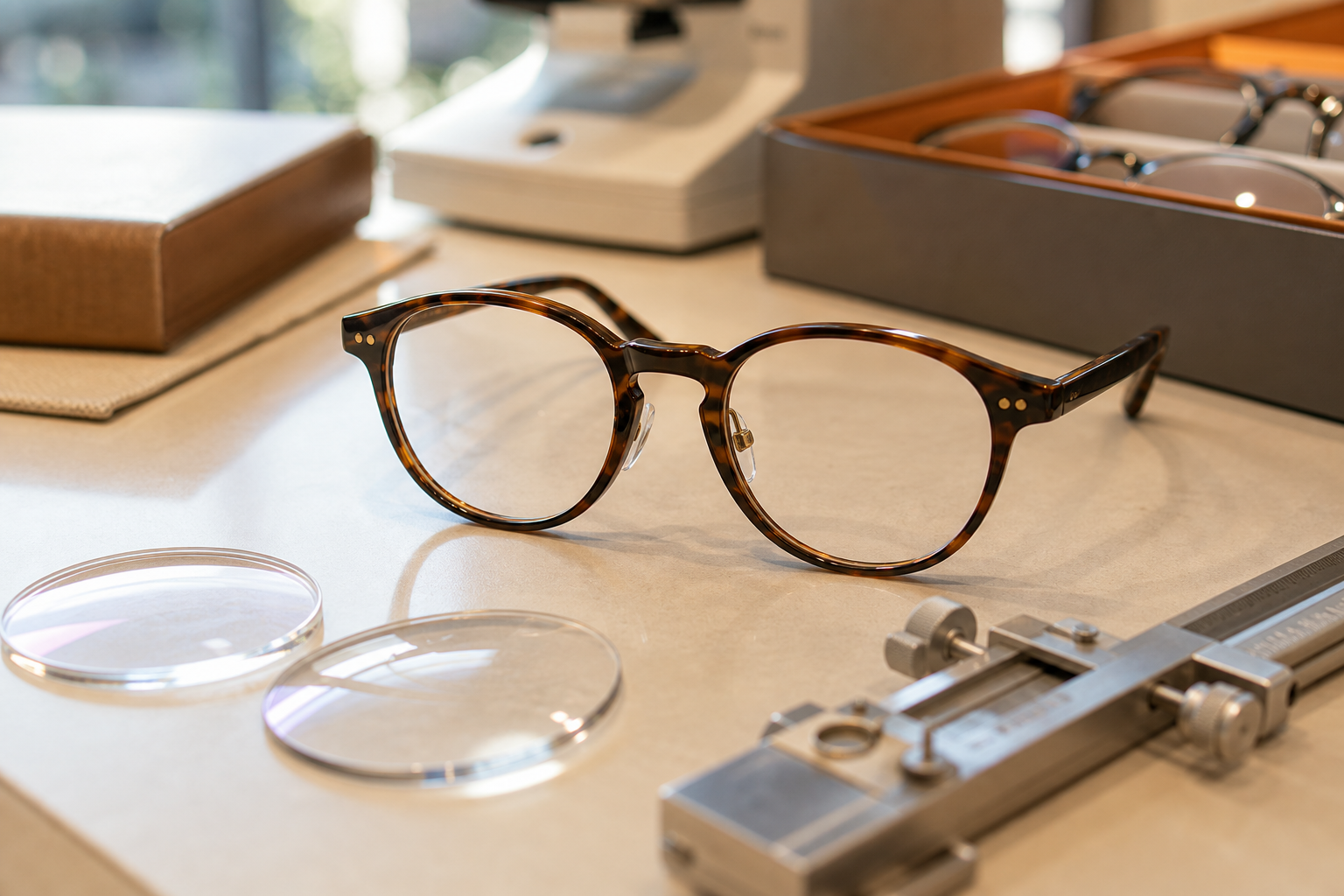 Consulta e escolha de lentes em uma otica moderna